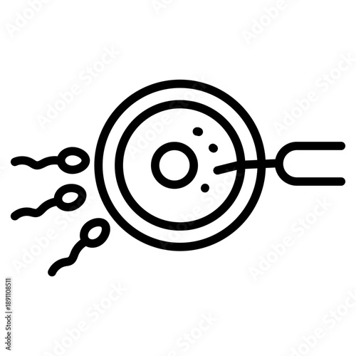 In Vitro Fertilization Vector Icon