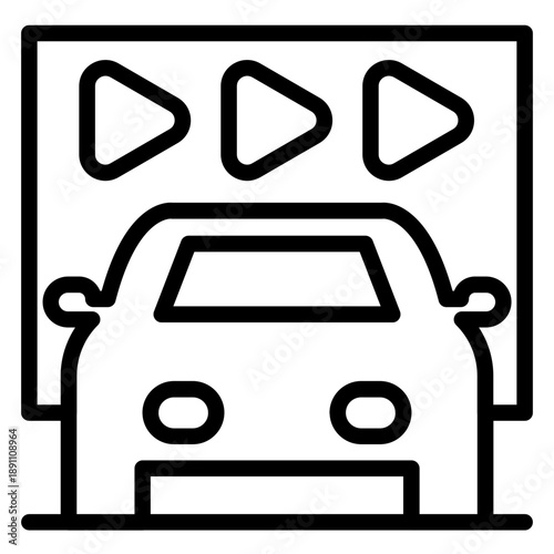 Drive In Cinema Vector Icon