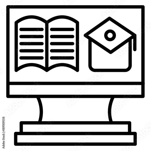 Online Education Vector Icon