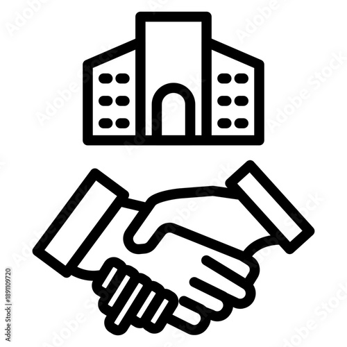 Corporate Merger Vector Icon