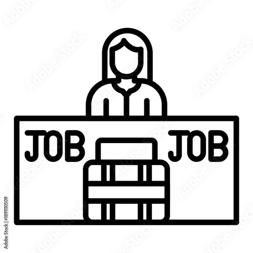 Job Trial Vector Icon