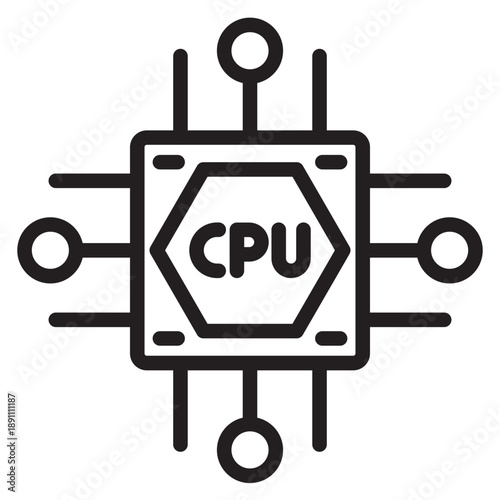 CPU Usage Vector Icon