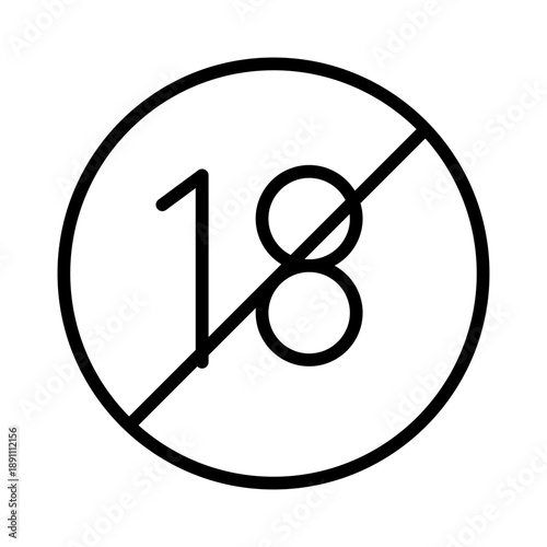 Age Limit Vector Icon