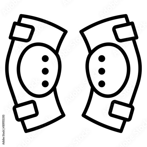 Elbow Guards Vector Icon