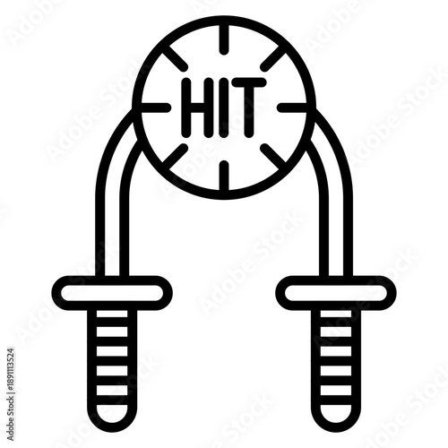 HIIT Workout Vector Icon