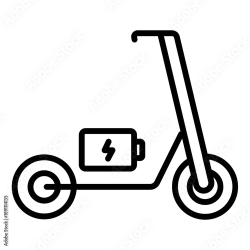 Electric Kick Scooter Vector Icon
