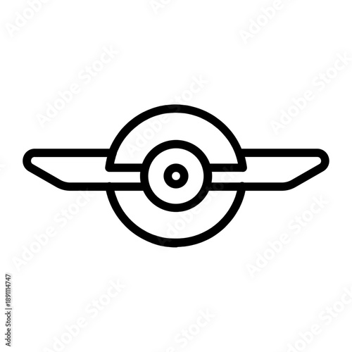 Single Wheel Skateboard Vector Icon