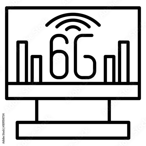 6G Network Vector Icon