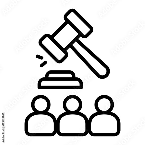 Public Auction Vector Icon