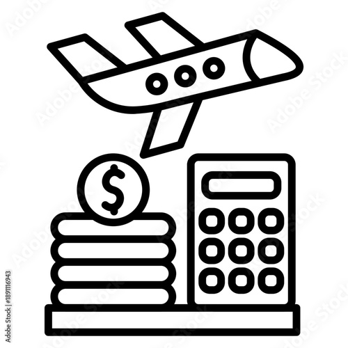 Budget Tour Vector Icon