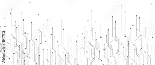 Vector abstract technology on a white background. Technology black circuit diagram.