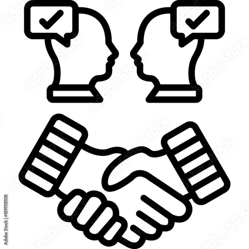 Conflict Resolution Vector Icon