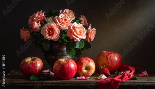 apples and flowers