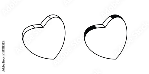 Heart  icon with white background vector stock illustration