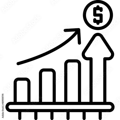 Revenue Growth Vector Icon