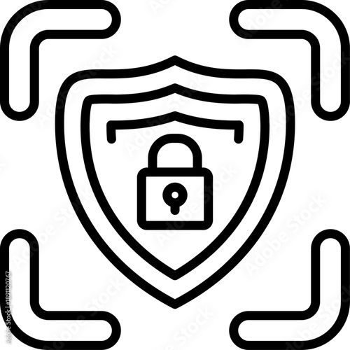 Perimeter Security Vector Icon