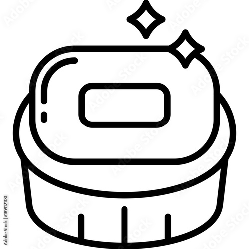 Soap dish Vector Icon