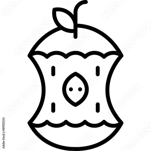 Rotten Apple Vector Icon