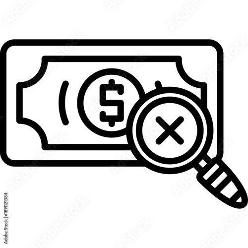 Counterfeit Bills Vector Icon