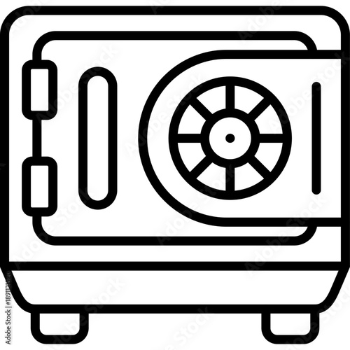 Money Filled Vault Vector Icon