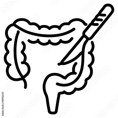 Colorectal Surgery Vector Icon