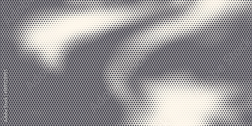 Rhombus Shapes Vector Abstract Geometric Technology Oscillation Wave Isolated on Light Background. Halftone Rectangles Retro Simple Pattern. Minimal 80s Style Dynamic Tech Wallpaper