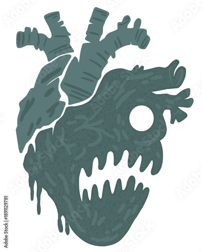 Corazón monstruoso green.