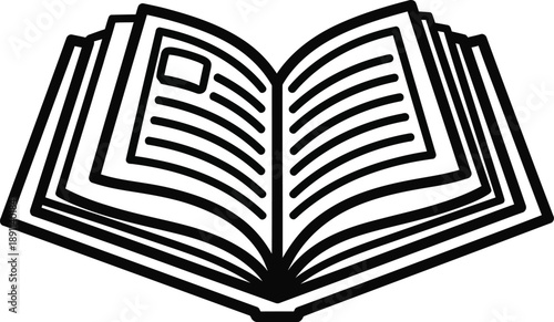 Open Quran book with geometric pattern vector illustration flat design