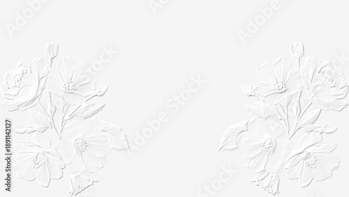 Φωτογραφία embossed image of flowers