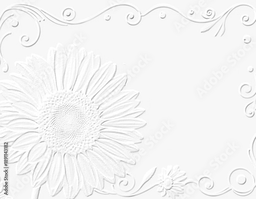 embossed image of flowers