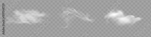 Set chimney smoke, fog wave or cloud pattern with overlay effect. Cloud art or smoky air illustration.