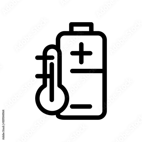 Battery temperature icon