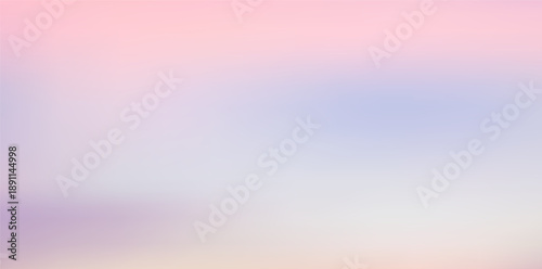 Dreamy sky background with soft pink and blue sunset gradient. Blurred morning sky. Sky gradient background for wallpapers, posters and fantasy design projects. Vector illustration.