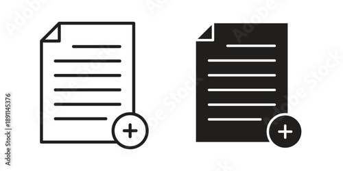 Add document icon for templates, web design and infographics. EPS10