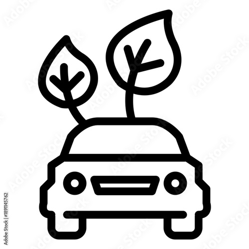 Eco car icon