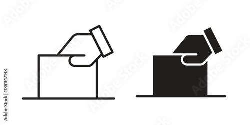 Ballot icon for templates, web design and infographics. EPS10