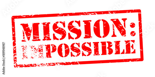 Red stamp with the text "Impossible" where "It" is barely legible
