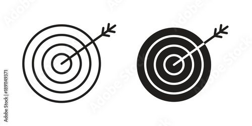 Bullseye icon for templates, web design and infographics. EPS10