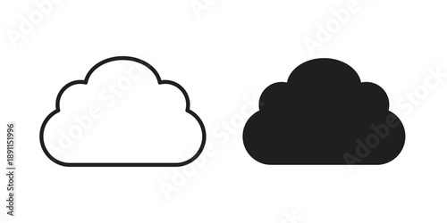 Cloud icon for templates, web design and infographics. EPS10