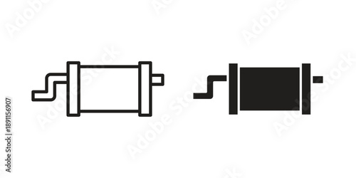 Exhaust pipe icon for templates, web design and infographics. EPS10