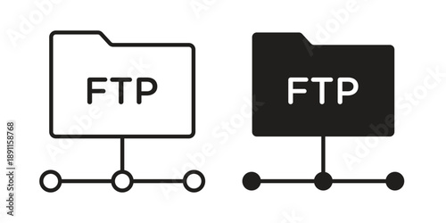 FTP icon for templates, web design and infographics. EPS10