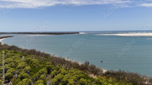 Wallpaper Mural High Angle Aerial View of Estuary River Mouth and Coastal Landscape Torontodigital.ca