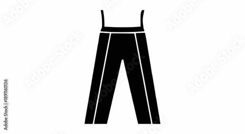 Black Overalls Icon Simple Vector Illustration.