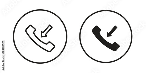 Incoming Call icon for templates, web design and infographics. EPS10