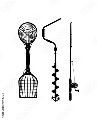 Fishing Equipment Illustration