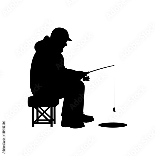 Silhouette of Fisherman