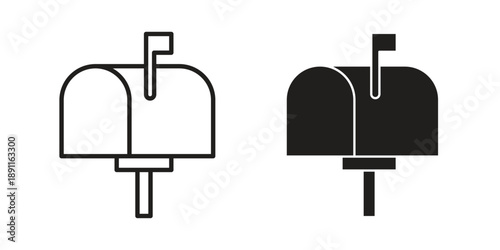 Mailbox icon for templates, web design and infographics. EPS10
