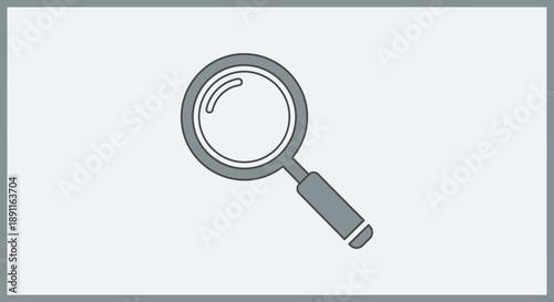 Magnifying glass illustration simple design for research and investigation concepts