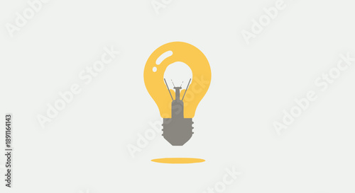 Illustrated light bulb symbolizing ideas innovation and problem solving