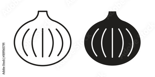 Onion icon for templates, web design and infographics. EPS10